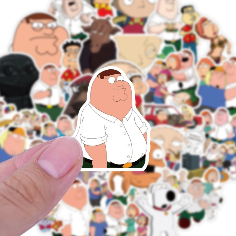 100Pcs/Lot Funny Family TV Series Comedy Cartoon Peter Griffin Stickers graffiti Stickers for DIY Luggage Laptop Skateboard