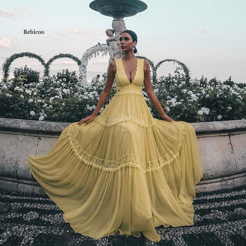 Casual Dresses Lace Appliques Chiffon Retro Ruffles A-Line Party Dress Women Solid O-Neck Sleeveless Summer Plus Size Loose, Yellow
Casual Dresses Lace Appliques Chiffon Retro Ruffles A-Line Party Dress Women Solid O-Neck Sleeveless Summer Plus Size Loose, Yellow