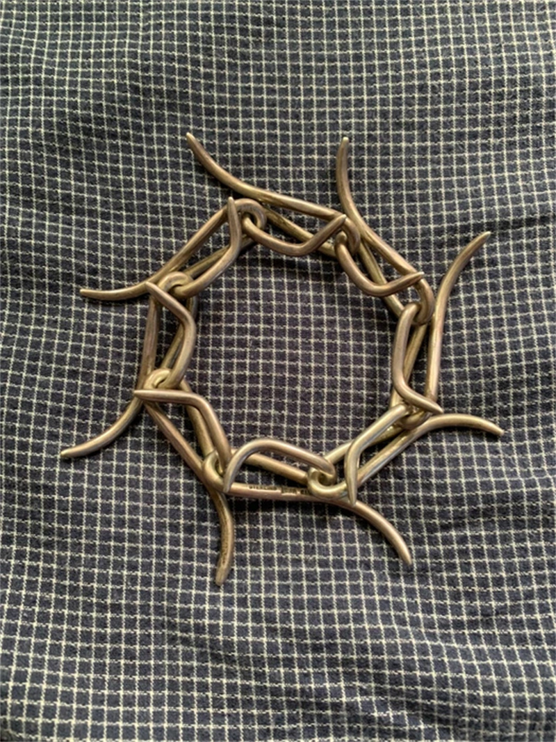 Autonomous Miyashita Takayu Style Thorns Chain Bracelet Punk Silver Ultra-Rare Spider Web Fashion Trend Jewelry Accessories