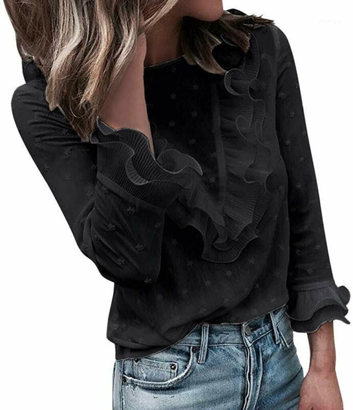 Women V Neck Ruffle Blouse Ladies Casual Long Sleeve Top Shirt Black Loose Female Blusas Women' Blouses & Shirts
Women V Neck Ruffle Blouse Ladies Casual Long Sleeve Top Shirt Black Loose Female Blusas Women' Blouses & Shirts