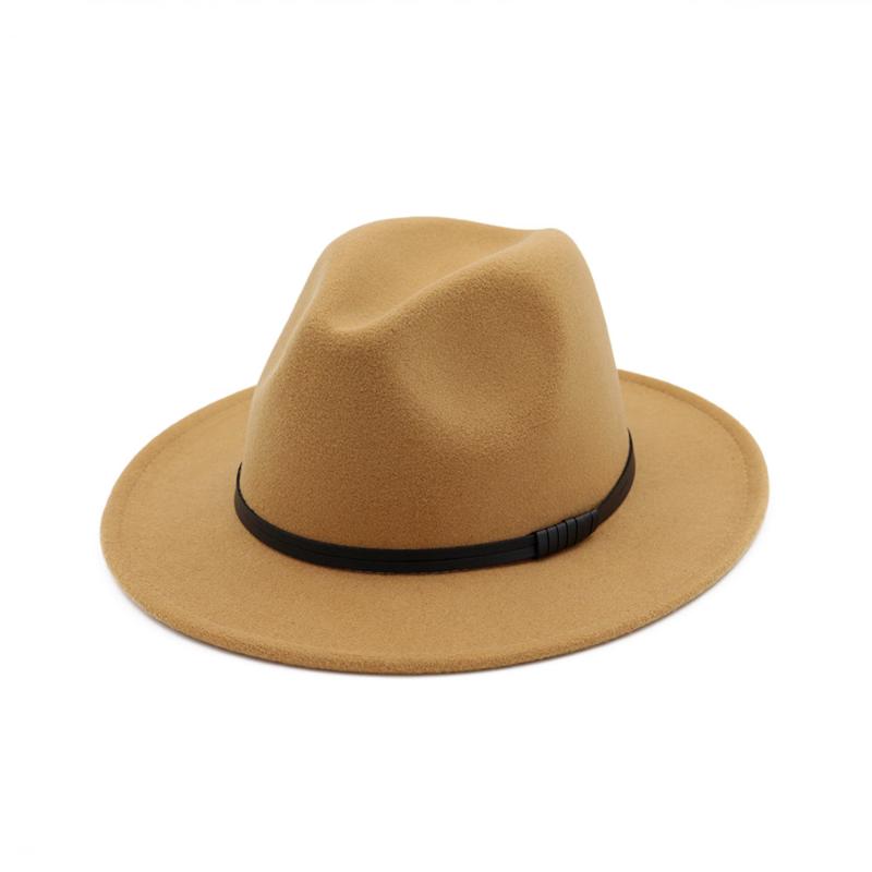 Berets Fedora Hat Black Leather Belt Ladies Decoration Felt Hats For Women Wool Blend Simple British Style Men Panama HatBerets, White
Berets Fedora Hat Black Leather Belt Ladies Decoration Felt Hats For Women Wool Blend Simple British Style Men Panama HatBerets, White