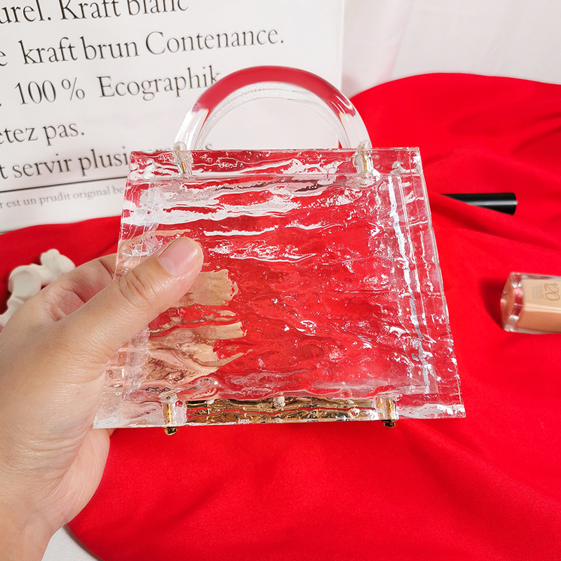 Clear Acrylic Box Evening Bag Women Summer Top Handle Dinner Clutch Purses Ladies Transparent Crystal Handbag High Quality 220715