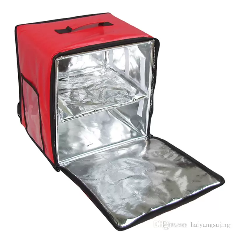 38L insulation bags pizza takeaway ice pack lunch bag cake refrigerated travel box double shoulder backpack waterproof Camping suitcase