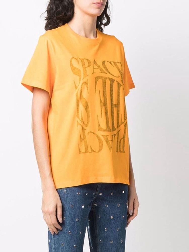 Women's T-Shirt Summer Women Letter Printed Cotton Short-sleeved T-shirtWomen's, Ginger yellow
Women's T-Shirt Summer Women Letter Printed Cotton Short-sleeved T-shirtWomen's, Ginger yellow