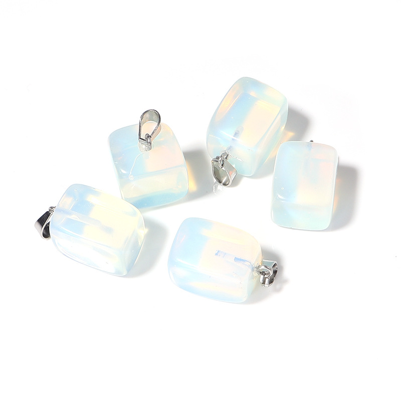 irregular Natural Crystal Opal Rose Quartz Tigers Eye Chakra Stone Charms Pendant For Diy Earrings Necklace Jewelry Making