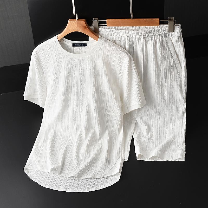 Men's Tracksuits Summer White Mens Sets Plus Size 4xl Luxury Crinkle Striped Fabric Man (T-SHIRTS+SHORTS) Elasticity Casual, Ht17161
Men's Tracksuits Summer White Mens Sets Plus Size 4xl Luxury Crinkle Striped Fabric Man (T-SHIRTS+SHORTS) Elasticity Casual, Ht17161