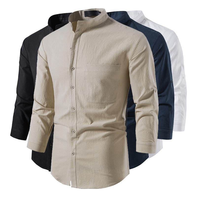 Men's Casual Shirts Men's Long-sleeved Shirt Linen Button Beach Yoga Solid Color Long Sleeve European SizeMen's, Khaki
Men's Casual Shirts Men's Long-sleeved Shirt Linen Button Beach Yoga Solid Color Long Sleeve European SizeMen's, Khaki