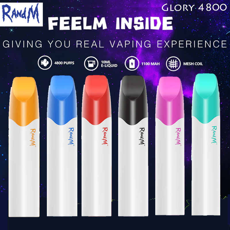 Vaper Desechables RandM Glory 4800 Puff Electronic Cigarette Sigarette Disposable Vape Mesh Coil 10ml Pre-filled 1100mah Battery 0% 2% 3% 5% Strength
Vaper Desechables RandM Glory 4800 Puff Electronic Cigarette Sigarette Disposable Vape Mesh Coil 10ml Pre-filled 1100mah Battery 0% 2% 3% 5% Strength