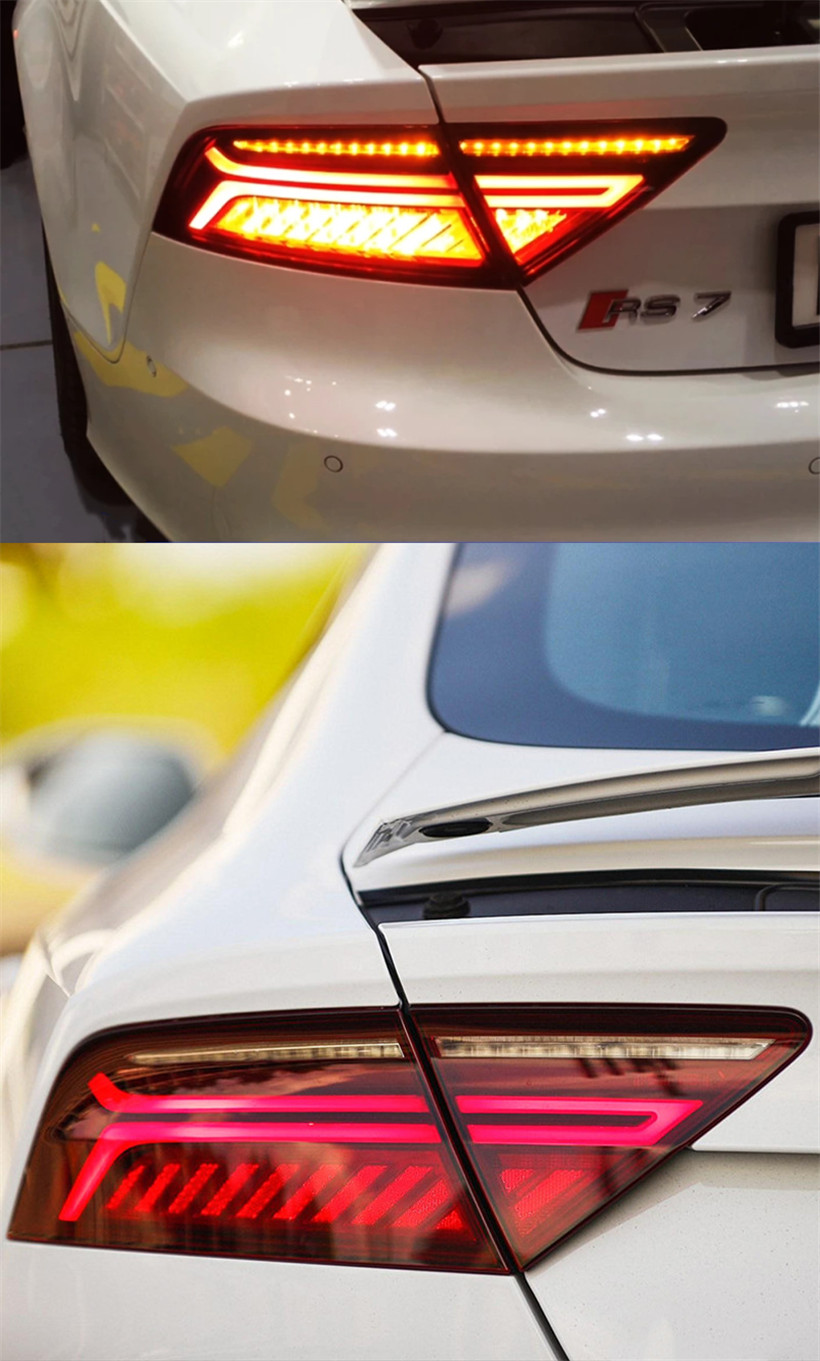 LED Taillights Assembly For Audi A7 LED Tail Light 2011-18 RS7 Rear Fog Brake Turn Signal Reversing Lights Automotive Accessories