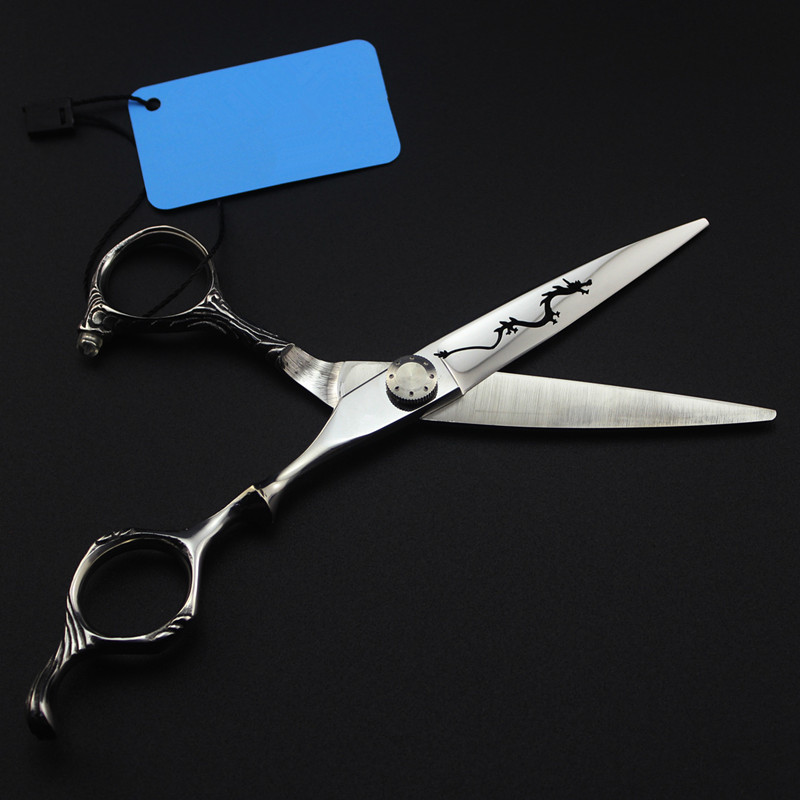 Customize japan 6'' Hollow Dragon hair salon scissors cutting barber makas thinning scissor haircut shears hairdressing 220317