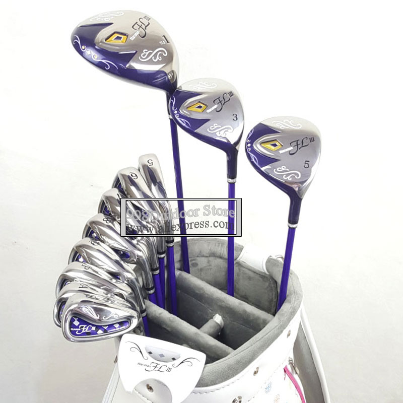 Women Right Handed Golf Clubs Maruman FL III Complete Sets Golf Driver Wood Irons Putter L Flex Graphite Shaft No Bag