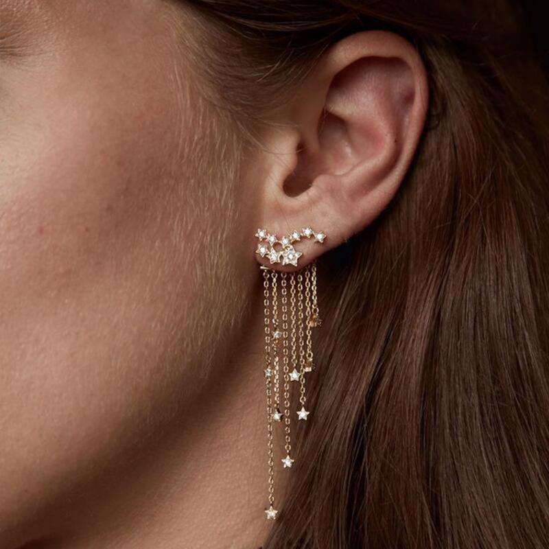 Dangle & Chandelier Personality Fashion Simple Gold And Silver Shining Star Tassel Delicate Earrings Party Jewelry Beautiful Gift WholesaleD
Dangle & Chandelier Personality Fashion Simple Gold And Silver Shining Star Tassel Delicate Earrings Party Jewelry Beautiful Gift WholesaleD