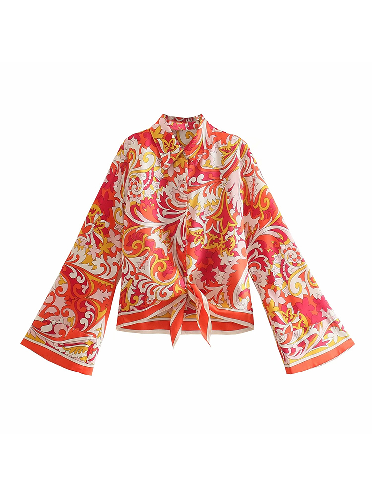 Willshela Summer Two Piece Set Woman Printed Cropped Shirt & High-Waist Shorts Chic Lady Women Outfit Shorts Sets 2 piece set 220602
