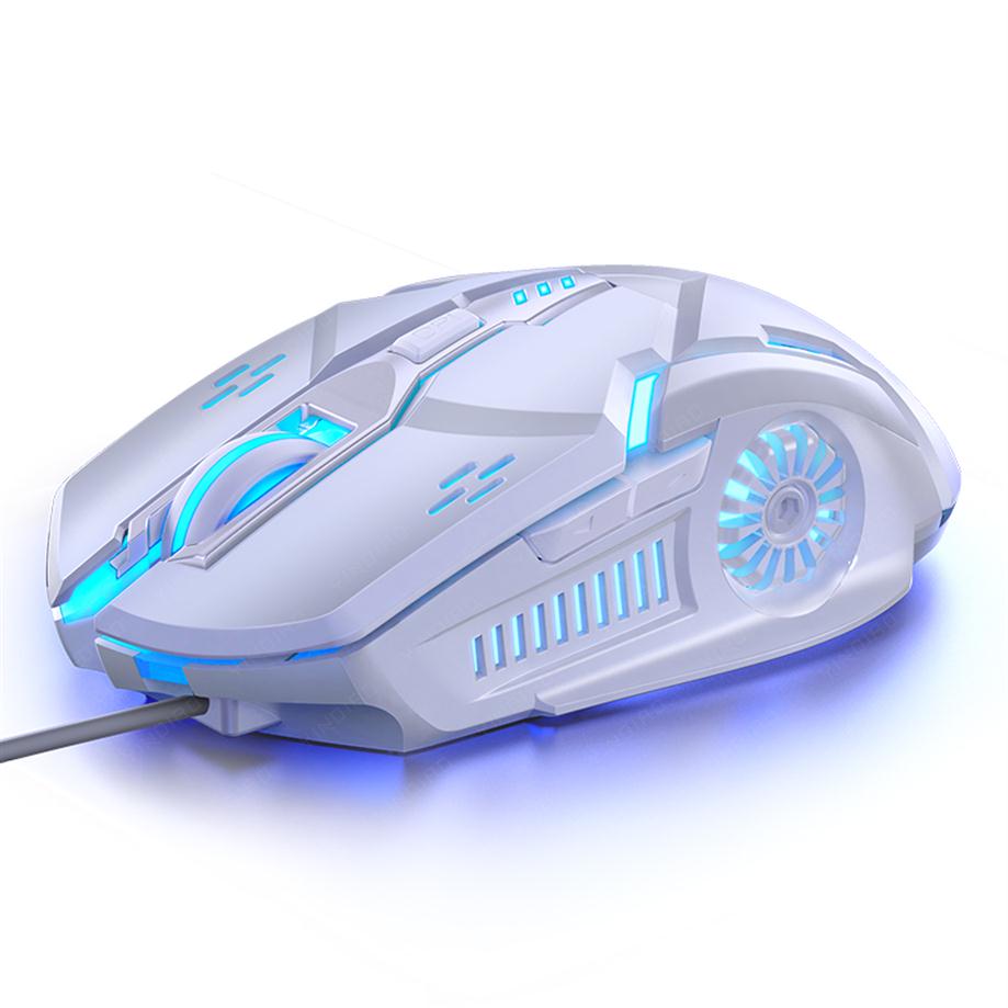 G5 Wired PC Mouse Inphic USB Mice 3200DPI Adjustable 6 Programmable Buttons colourful breath Optical Tracking Ergonomic Str