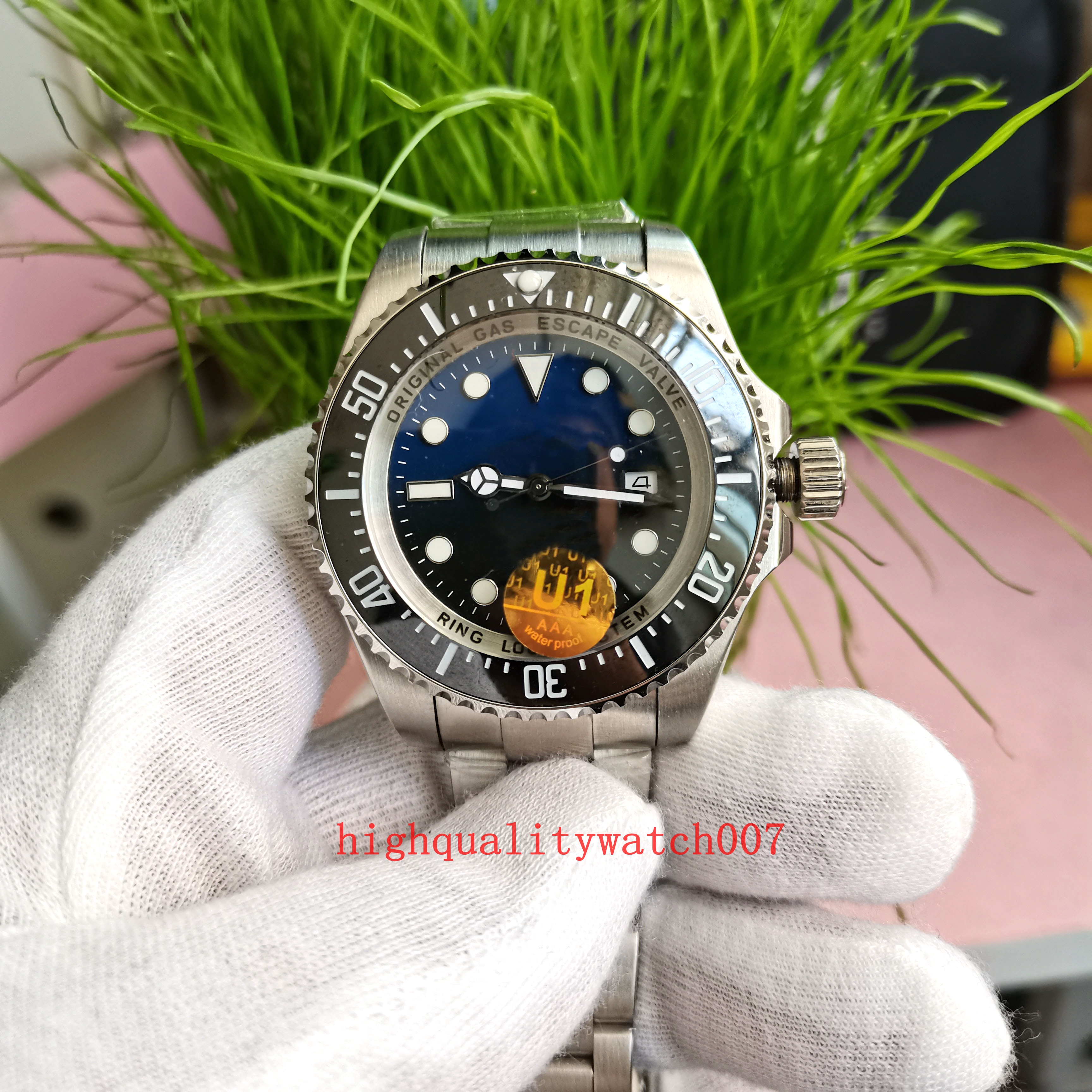 incredible u1 Mens Black Blue Dial 116660 Ceramic Bezel 44mm Wristwatches 126660 Watches Men's Automatic ETA 2813 Movement Watch, Multi-color