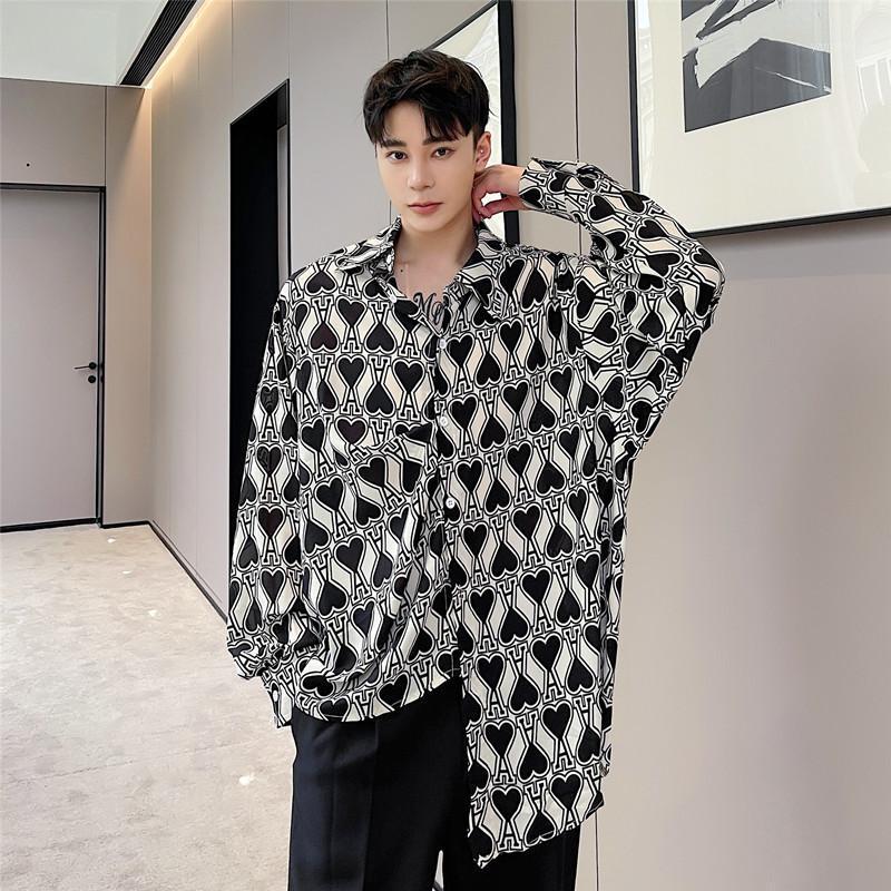 Men's Shirt Korean Style Harajuku Streetwear Vintage Printed Long Sleeve Loose Casual Shirts Male Dress Man, H71
Men's Shirt Korean Style Harajuku Streetwear Vintage Printed Long Sleeve Loose Casual Shirts Male Dress Man, H71