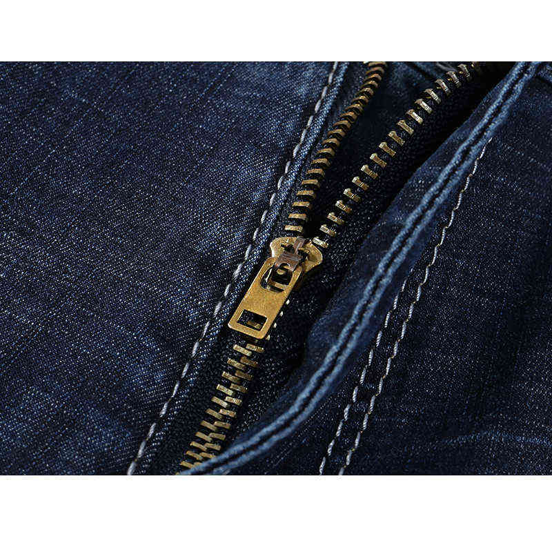 Short Mens Jeans Brand Ripped Biker Jeans Men Shorts Denim Pants Elastic Dark Blue Streewear Frayed Slim Fit Pantalon Homme Jean G0104