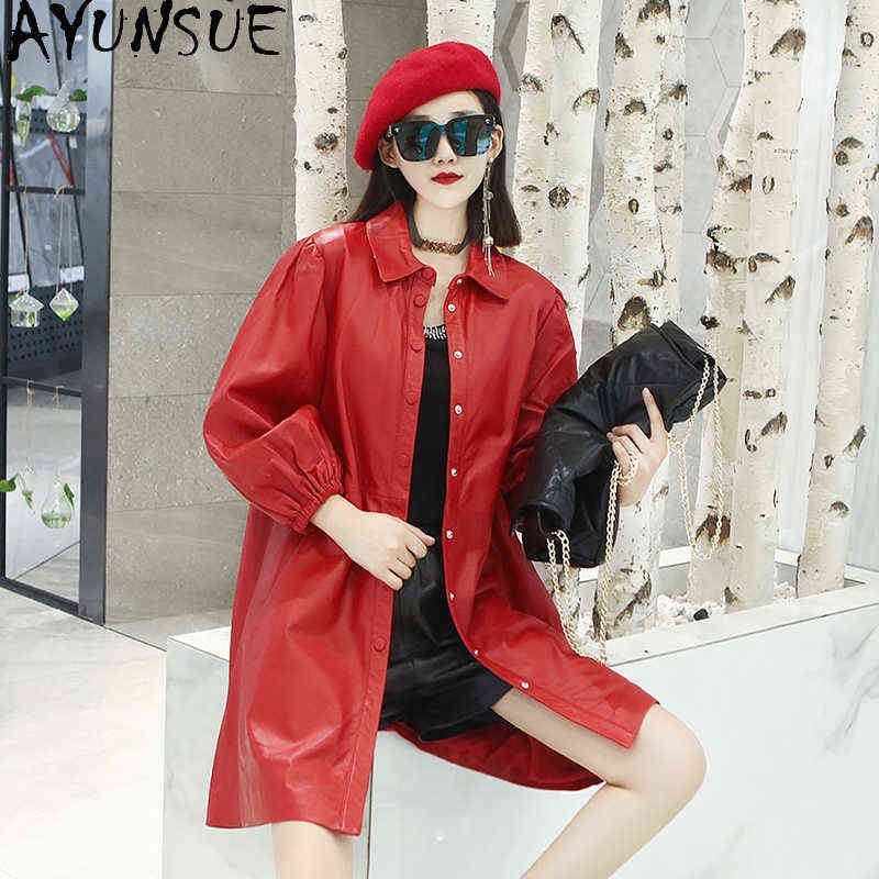 Ayunsue 2021 Fashion Leather Coat Women Spring Autumn Korean Coats Women Sheepskin Coat Women Clothing Chaqueta Cuero Mujer71 J220727, Black
Ayunsue 2021 Fashion Leather Coat Women Spring Autumn Korean Coats Women Sheepskin Coat Women Clothing Chaqueta Cuero Mujer71 J220727, Black