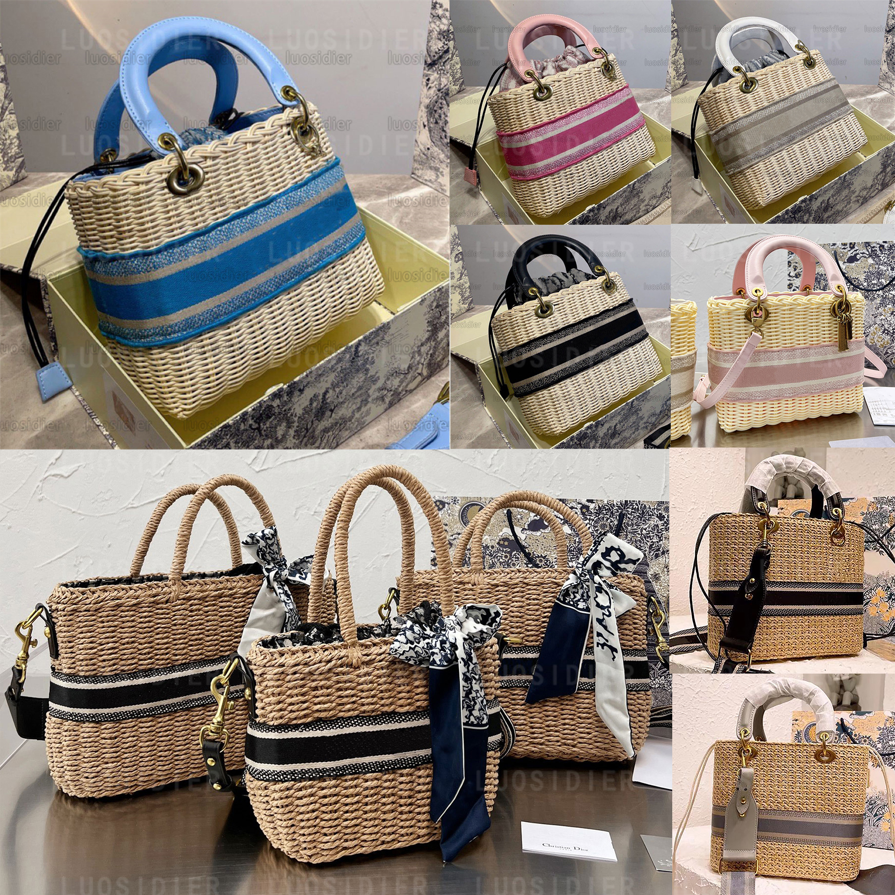 WICKER BUCKET BAG Natural Wicker busket purse Blue Oblique Jacquard MINI LADY BAG wallet handbags shoulder Luxurys Designer outdoor tote drawsting 72ow#, Customize
WICKER BUCKET BAG Natural Wicker busket purse Blue Oblique Jacquard MINI LADY BAG wallet handbags shoulder Luxurys Designer outdoor tote drawsting 72ow#, Customize