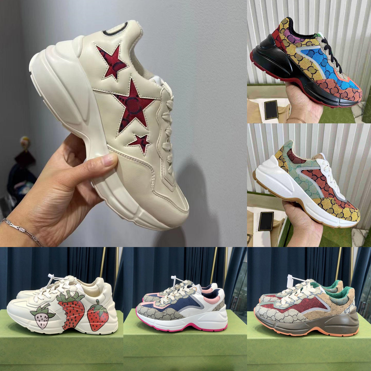 2022 Designer shoes Rhyton Sneakers Beige Men Trainers Vintage Luxury Chaussures Ladies Shoe Designers Sneaker size 35-45, Other
2022 Designer shoes Rhyton Sneakers Beige Men Trainers Vintage Luxury Chaussures Ladies Shoe Designers Sneaker size 35-45, Other
