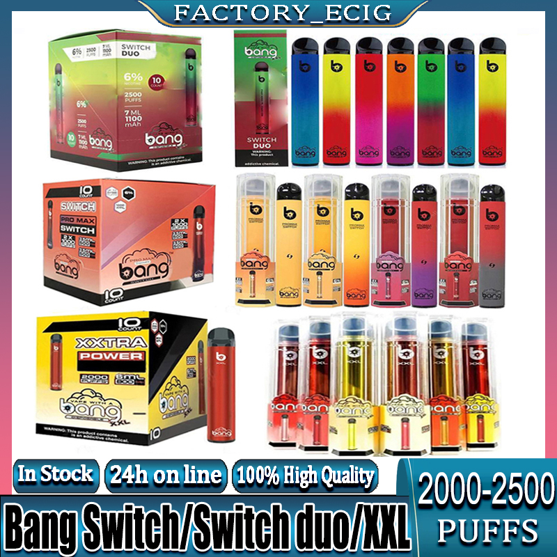 Bang Pro Max Switch XXL DUO Disposable Electronic Cigarettes 2 IN 1 Device 8ml Pods 1100mah 2000 2500 Puffs Vape Fast Ship
Bang Pro Max Switch XXL DUO Disposable Electronic Cigarettes 2 IN 1 Device 8ml Pods 1100mah 2000 2500 Puffs Vape Fast Ship