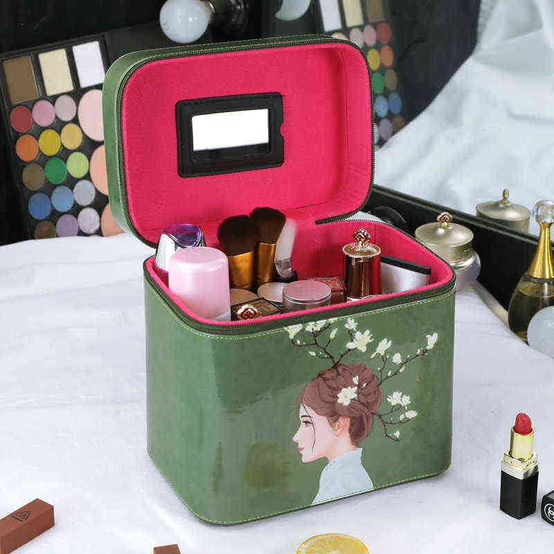 Korean creative portable cosmetic bag lovely printed storage large capacity Travel Cosmetic Case 220518