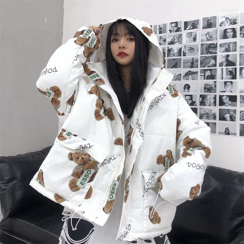 Women' Down & Parkas Vintage Print Bear Cotton Wadded Parka Loose Japanese High Quality Hooded Cute Jacket Women Clothing Fashion Coats Win, Black
Women' Down & Parkas Vintage Print Bear Cotton Wadded Parka Loose Japanese High Quality Hooded Cute Jacket Women Clothing Fashion Coats Win, Black