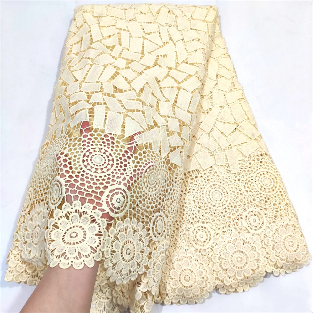 2022 New Guipure African Lace Fabric High Quality Embroidery French Silk Milk Tulle Laces Fabrics For Nigerian Party Dress
2022 New Guipure African Lace Fabric High Quality Embroidery French Silk Milk Tulle Laces Fabrics For Nigerian Party Dress