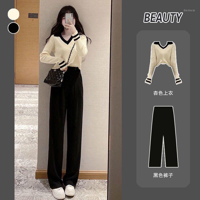 Women' Two Piece Pants Suits Women Spring Autumn Trend Two-piece Wide-leg V-neck Shirts Student Korean Style Loose Temperament Woman Clothe, Pants shirt
Women' Two Piece Pants Suits Women Spring Autumn Trend Two-piece Wide-leg V-neck Shirts Student Korean Style Loose Temperament Woman Clothe, Pants shirt