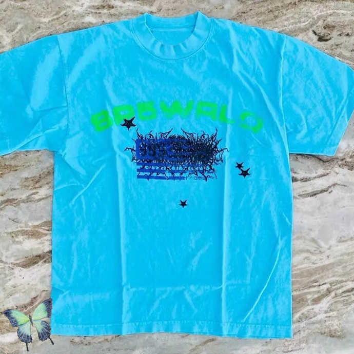 Blue Foaming Printing Young Thug Sp5der 555555 Bp5wrld t Shirt Men Women High Quality Spider Web Pattern T-shirt Top Tees
Blue Foaming Printing Young Thug Sp5der 555555 Bp5wrld t Shirt Men Women High Quality Spider Web Pattern T-shirt Top Tees