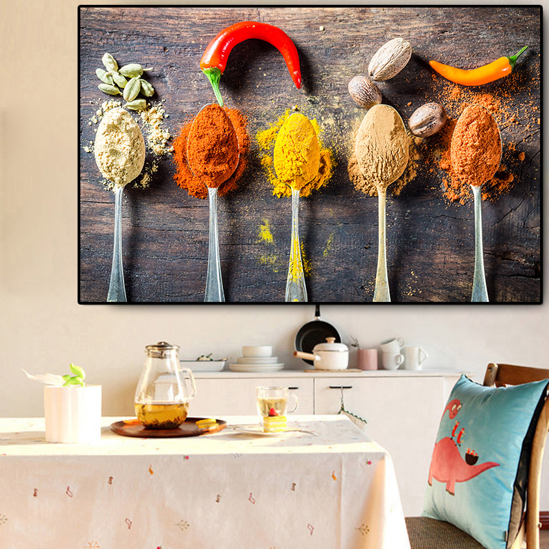 Grains Spices Spoon Pepper Kitchen Canvas Painting Cuadros Scandinavian Posters and Prints Wall Picture Living Room Home Decor
Grains Spices Spoon Pepper Kitchen Canvas Painting Cuadros Scandinavian Posters and Prints Wall Picture Living Room Home Decor