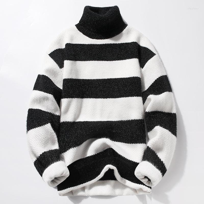 Men's Sweaters #5888 Striped Knitted Sweater Men Pullovers Long Sleeved Turtleneck Man Casual Mink Velvet Knit Warm Olga22, Black
Men's Sweaters #5888 Striped Knitted Sweater Men Pullovers Long Sleeved Turtleneck Man Casual Mink Velvet Knit Warm Olga22, Black