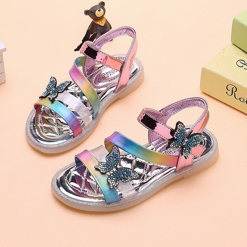 Fashion rhinestones Children Sandals For Girls Kids Shoes Summer Sandal Slippers Child Sandles Sandalias Chaussure gx220525