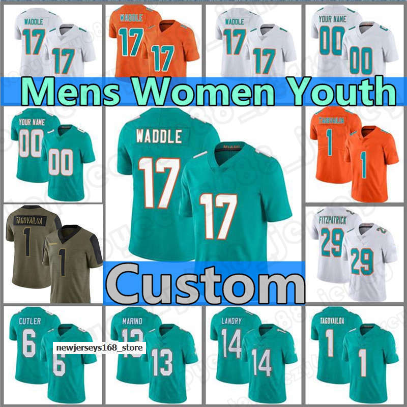 Custom 17 Jaylen Waddle 1 Tua Tagovailoa Football Miami Dan Marino Women 39 Larry Csonka Youth DeVante Parker Xavien Howard Jason Men''NFL''jerseys, Custom men (haitun)
Custom 17 Jaylen Waddle 1 Tua Tagovailoa Football Miami Dan Marino Women 39 Larry Csonka Youth DeVante Parker Xavien Howard Jason Men''NFL''jerseys, Custom men (haitun)
