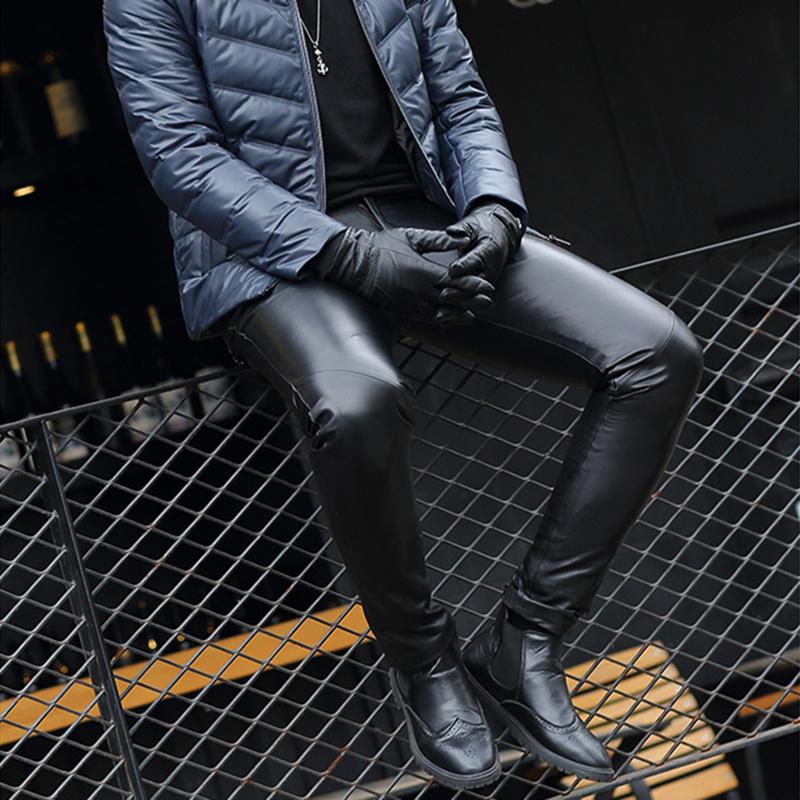 Men's Pants Spring Business Mens Slim Sheepkin Fit Stretchy Black Faux Leather Male Elastic Tight Trousers Shiny Pencil PantsMen's
Men's Pants Spring Business Mens Slim Sheepkin Fit Stretchy Black Faux Leather Male Elastic Tight Trousers Shiny Pencil PantsMen's