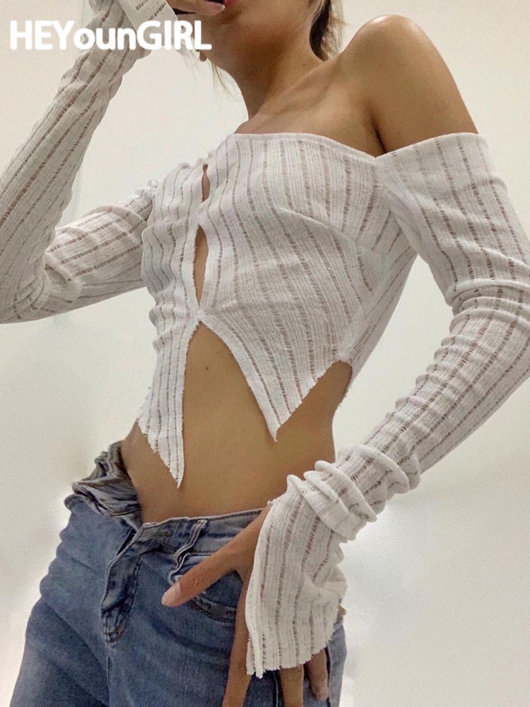HEYounGIRL Irregular Off Shoulder Sexy Crop Top T Shirt Women Solid Hollow Out Long Sleeve Basic T shirt Ladies Korean Autumn 220714, Green
HEYounGIRL Irregular Off Shoulder Sexy Crop Top T Shirt Women Solid Hollow Out Long Sleeve Basic T shirt Ladies Korean Autumn 220714, Green