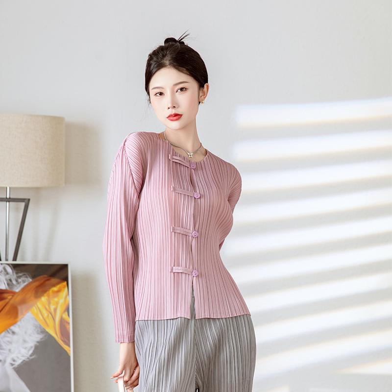 Women's Blouses & Shirts NOBLE Korean Polyeater Blouse Miyake Ladies Top Round Neck Full Sleeve Slim Frog Pleated Women Tshirt, Pink
Women's Blouses & Shirts NOBLE Korean Polyeater Blouse Miyake Ladies Top Round Neck Full Sleeve Slim Frog Pleated Women Tshirt, Pink