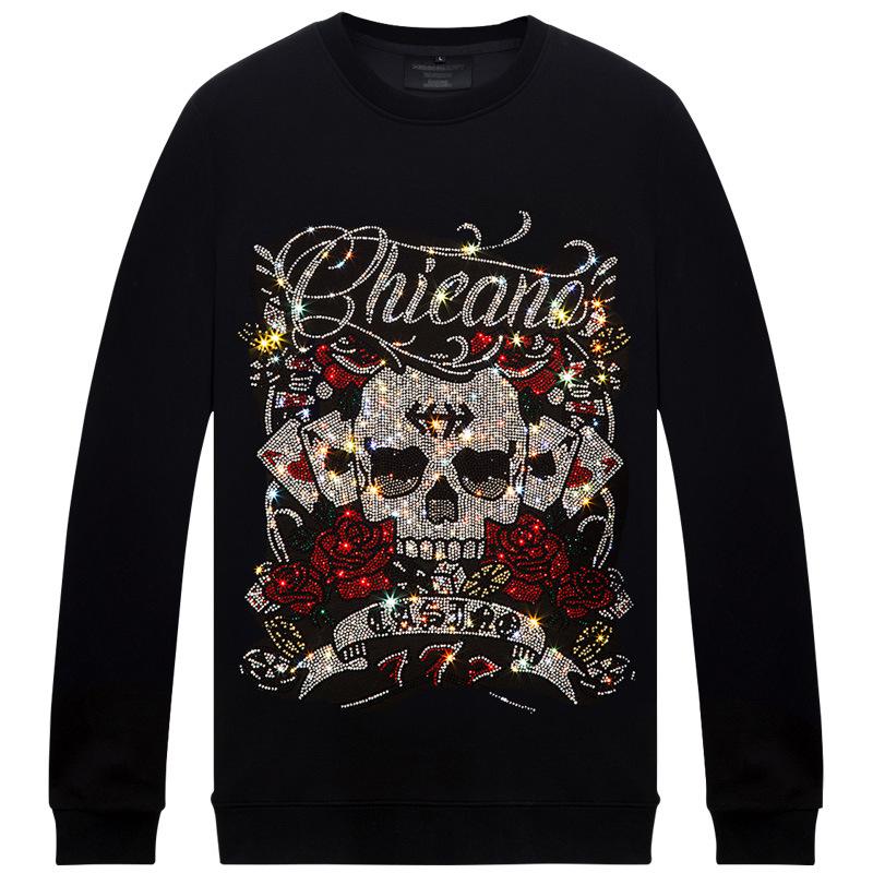 Men's Hoodies & Sweatshirts Plus Size 6XL Men's Fashion Skull Rose Rhinestone Sweatshirt Hoodie Black White Loose Fit Pullover For MaleM
Men's Hoodies & Sweatshirts Plus Size 6XL Men's Fashion Skull Rose Rhinestone Sweatshirt Hoodie Black White Loose Fit Pullover For MaleM