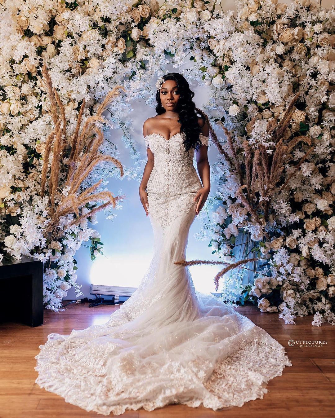 2022 Plus Size Arabic Aso Ebi Mermaid Luxurious Lace Wedding Dress Beaded Crystals Vintage Bridal Gowns Dresses ZJ044