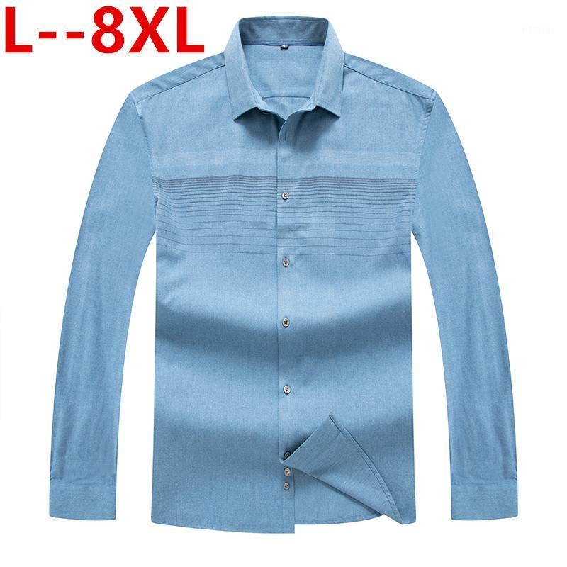 Autumn Men's Classic 8XL Business Casual Oxford Male Cotton Long Sleeve Striped Plaid Dress Shirt Shirts
Autumn Men's Classic 8XL Business Casual Oxford Male Cotton Long Sleeve Striped Plaid Dress Shirt Shirts