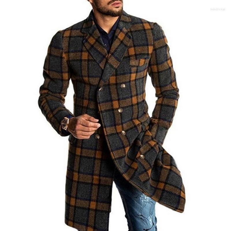 Men's Trench Coats Men Wool Blends Plus Size Windbreaker Handsome Brown Long Plaid Single-Breasted Warm Coat In Stock Kend22, Style1
Men's Trench Coats Men Wool Blends Plus Size Windbreaker Handsome Brown Long Plaid Single-Breasted Warm Coat In Stock Kend22, Style1