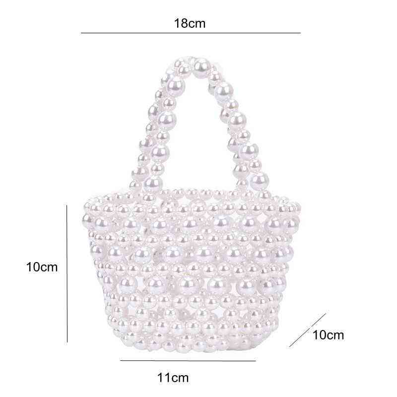 Evening Bags Acrylic Crystal Beaded Shoulder Women New Handmade Fashion Beads Small Clutch Handbag Girls Transparent Beach Bag Holiday 220513