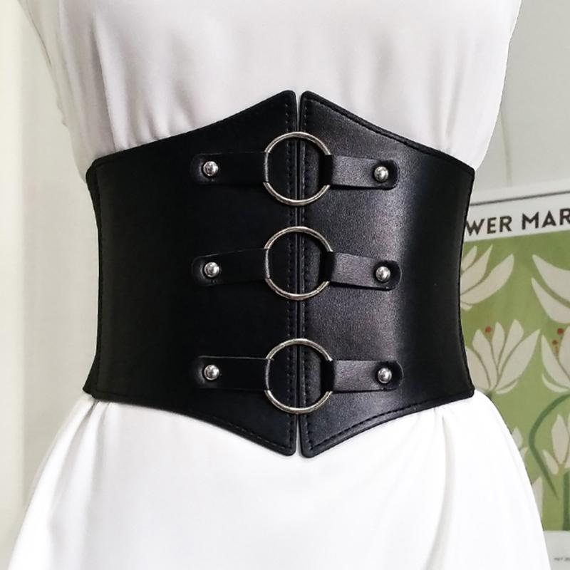 Belts Ladies Extra Wide Waistband With Skirt Shirt Nightclub Waist Elastic Luxury Design Fashion All-match Leather High Quality BeltBelts, Black
Belts Ladies Extra Wide Waistband With Skirt Shirt Nightclub Waist Elastic Luxury Design Fashion All-match Leather High Quality BeltBelts, Black
