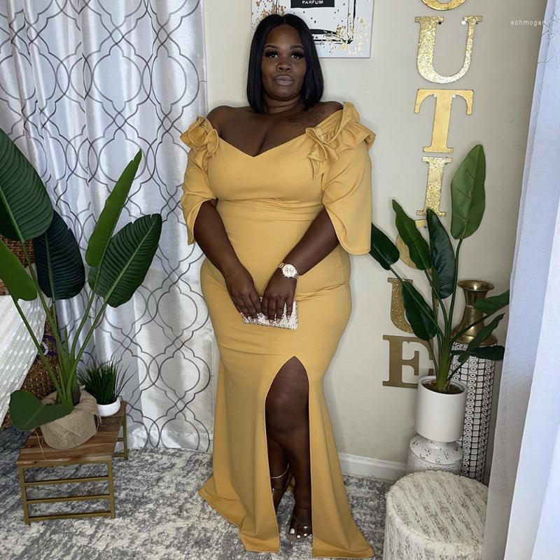 Plus Size Dresses Woman Summer 2022 Half-Sleeved Long Skirt Dress Elegant Casual Women's Cocktail For Women Echm22, Yellow
Plus Size Dresses Woman Summer 2022 Half-Sleeved Long Skirt Dress Elegant Casual Women's Cocktail For Women Echm22, Yellow
