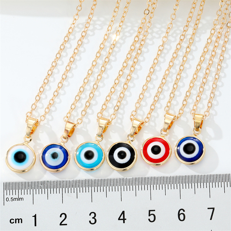 Fashion Colors Evil Eyes Pendant Necklace Turkish Eye Chains Choker Necklaces Clavicel Chains for women jewelry