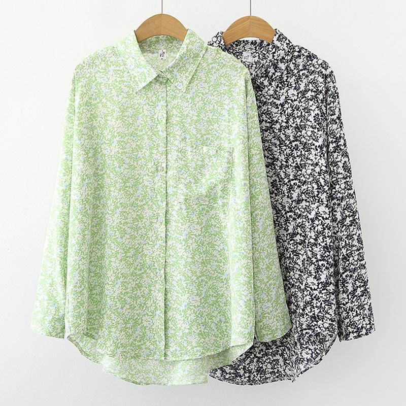 Women's Blouses & Shirts Fashion Flower Printing Casual Loose Ladies Women's Chiffon Spring Summer Long Sleeve Tops Blusas MujerWomen's, Green
Women's Blouses & Shirts Fashion Flower Printing Casual Loose Ladies Women's Chiffon Spring Summer Long Sleeve Tops Blusas MujerWomen's, Green
