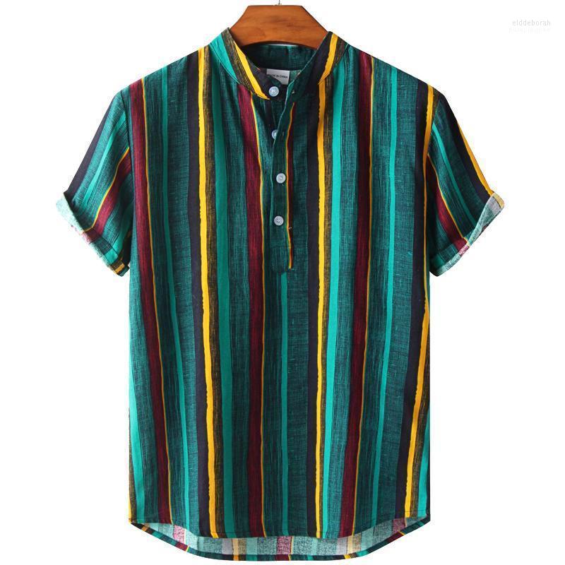 Men's Casual Shirts Green Striped Men Short Sleeve Print Mens Aloha Shirt Beach Holiday Hawaiian Camisas Summer Harajuku Streetwear Eldd22
Men's Casual Shirts Green Striped Men Short Sleeve Print Mens Aloha Shirt Beach Holiday Hawaiian Camisas Summer Harajuku Streetwear Eldd22