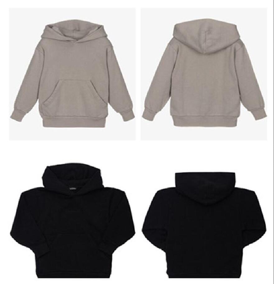 Kids Sweatshirts Boys Girls Hoodies Loose Letters Wave Printed Streetwear Hiphop Pullover Tops Children Casual Sweatshirts Baby Clothing Black Gray