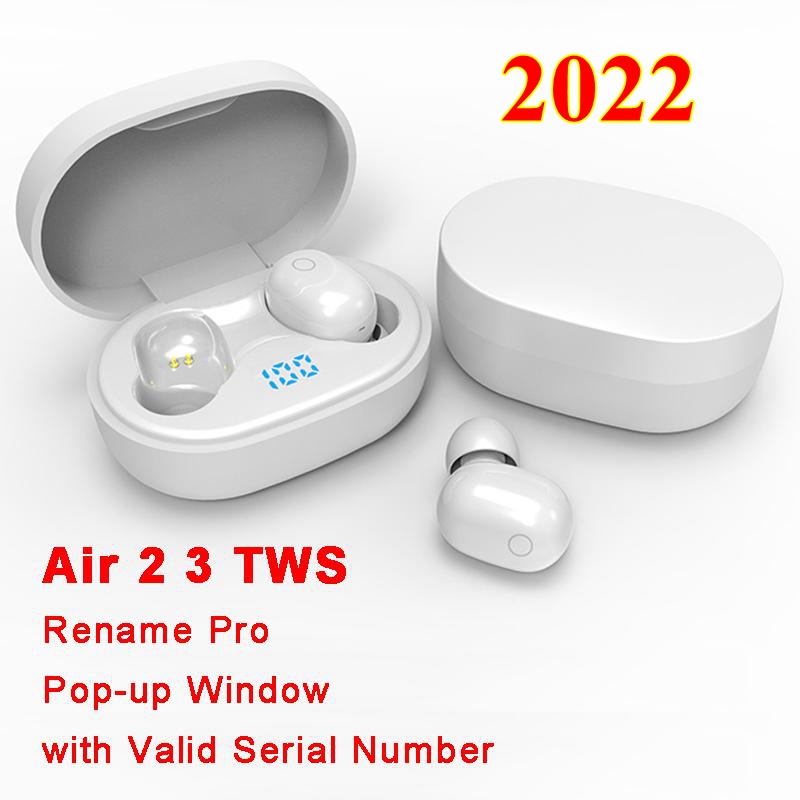 2022 Newest wholesale TWS Headphones ARRIVED TWS Earphones Rename pro Bluetooth Headphone auto paring wireless Charging case Earbuds, White
2022 Newest wholesale TWS Headphones ARRIVED TWS Earphones Rename pro Bluetooth Headphone auto paring wireless Charging case Earbuds, White