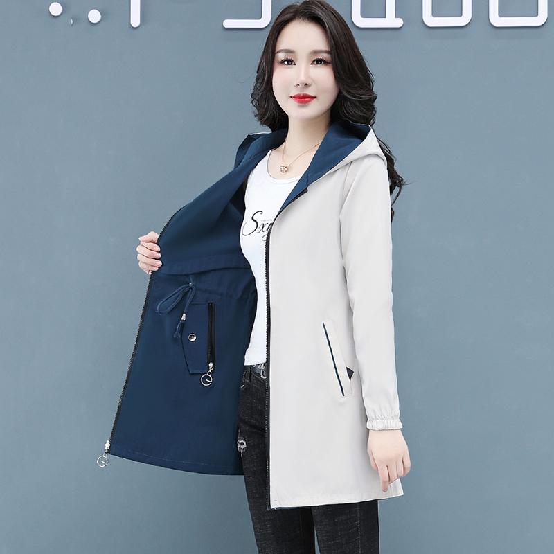 Women's Trench Coats Double-Sided Windbreaker Coat Women 2022 Spring Autumn Hooded Outerwear Female Loose Lace-Up Length Coatr Lady TopsWome, Blue
Women's Trench Coats Double-Sided Windbreaker Coat Women 2022 Spring Autumn Hooded Outerwear Female Loose Lace-Up Length Coatr Lady TopsWome, Blue